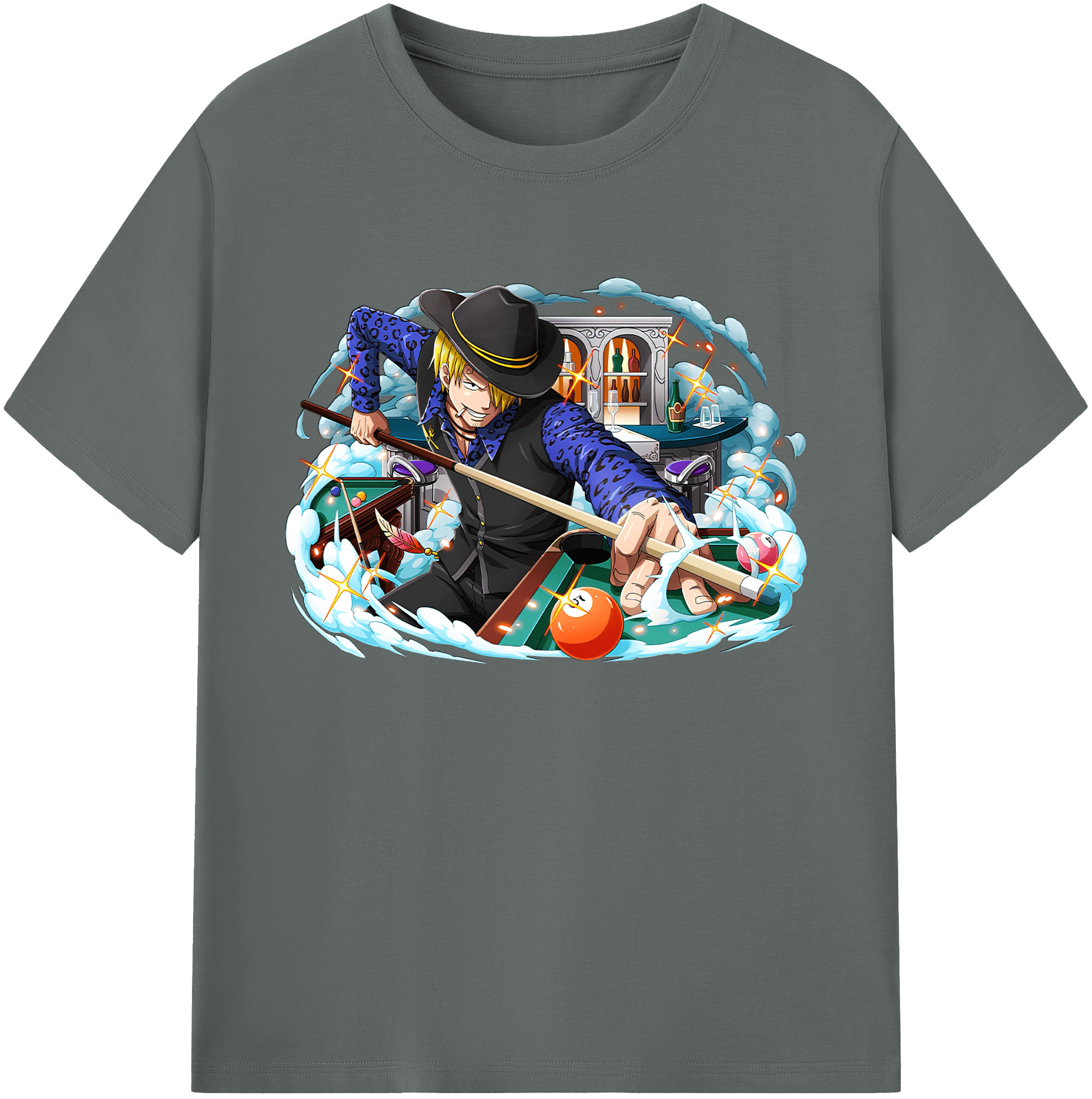 （画像用） ワンピース サンジ ONE PIECE Sanji 綿100％ メンズ半袖Tシャツ｜肌触りやわらか＆通気性